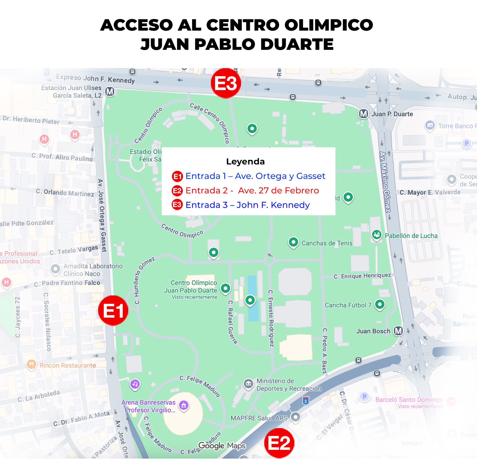 ¿Cómo ingresar Estadio Olímpico Félix Sánchez para fecha inaugural JCC Santo Domingo ‘26?