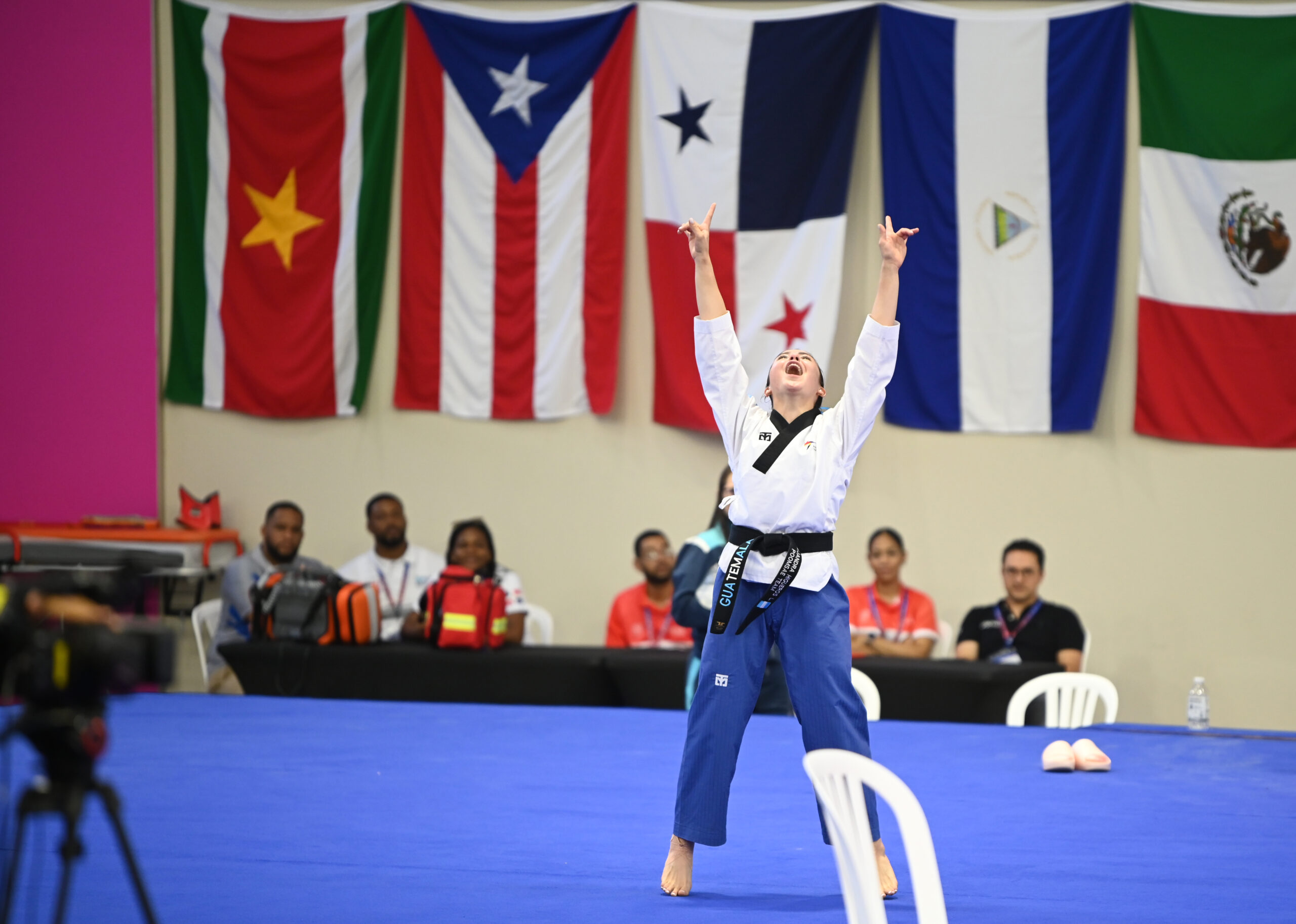 Mexicano Arroyo y guatemalteca, Higuero ganan el oro del poomsae